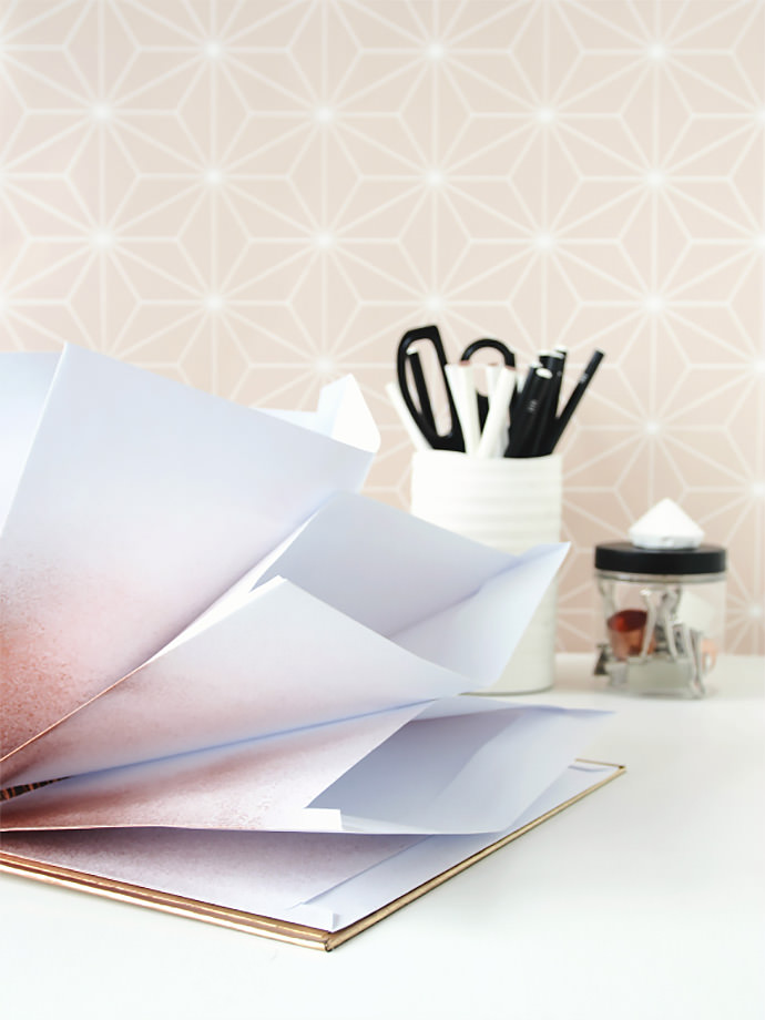 DIY Metallic Desk Organizer Envelopes via Eclectic Trends
