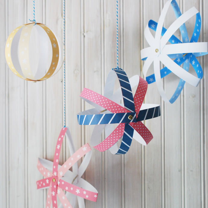 DIY Printable Paper Fireworks Globes