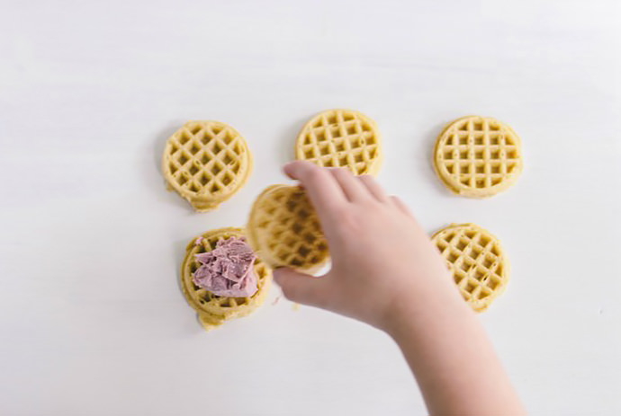 DIY Waffle Ice Cream Sandwiches