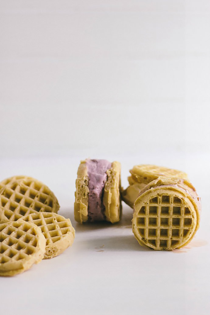 DIY Waffle Ice Cream Sandwiches