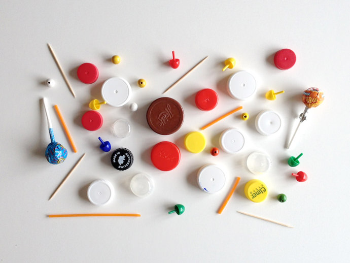 DIY Recycled Bottle Cap Spinning Top Game Boards