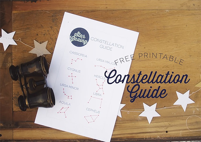 Printable Constellation Guide via Lulu The Baker