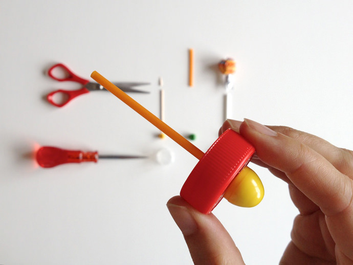 DIY Recycled Bottle Cap Spinning Top Game Boards