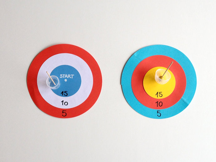 DIY Recycled Spinning Top Game Boards