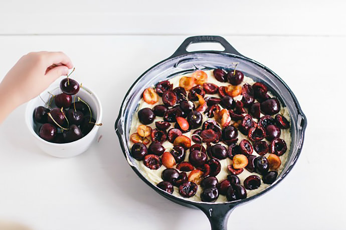 Cherry Skillet Cake Recipe