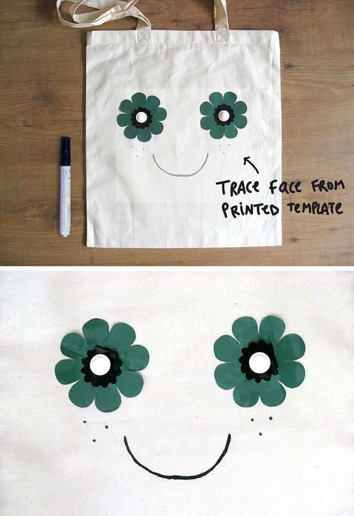 DIY Flower Power Tote Bag