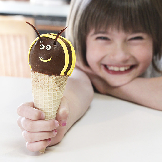 Bee Ice Cream Cones