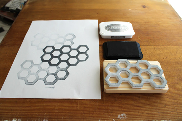 DIY Honeycomb Stamp via LadyFace Blog