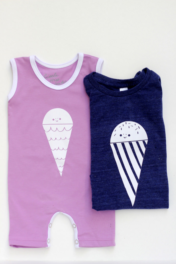 DIY Ice Cream Cone Tees via Julep