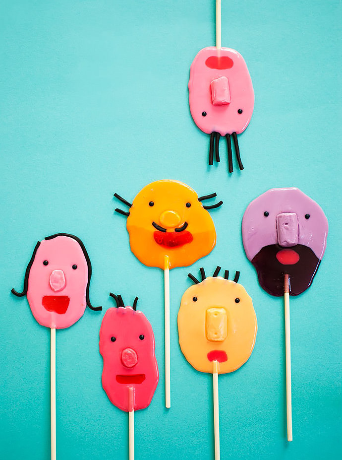 DIY Funny Face Lollipops