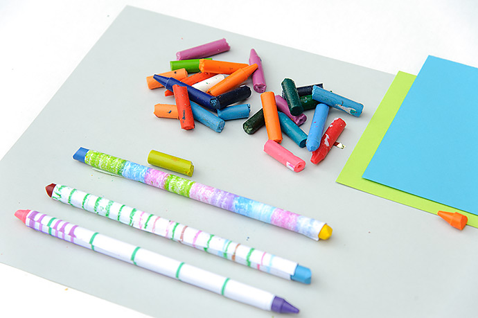 Recycled Rainbow Crayons DIY