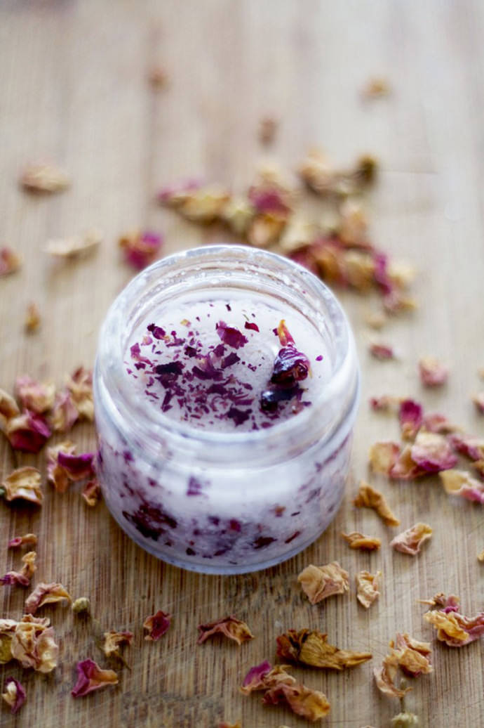 DIY Lemon and Rose Summer Scrub tutorial via Rancho La Puerta