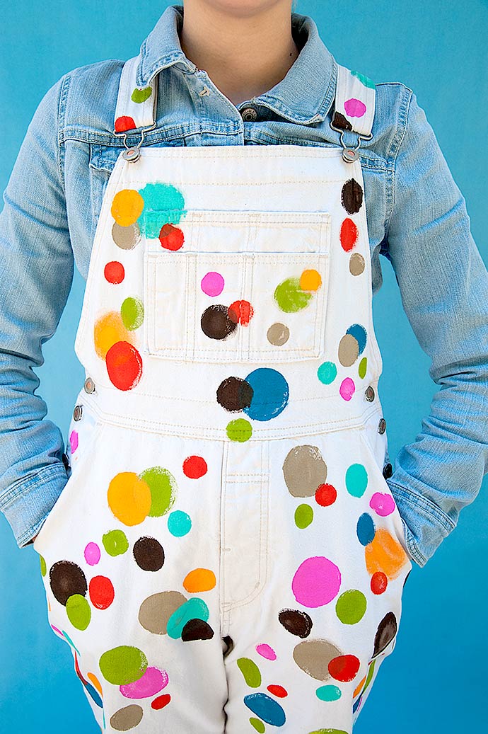 FolkArt Paint DIY Polka Dot Overalls