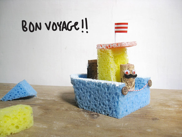 DIY Sponge Bath Boats