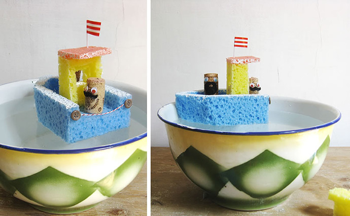 DIY Sponge Bath Boats