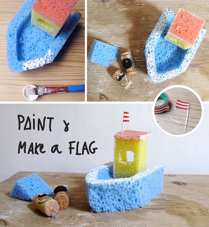 DIY Sponge Bath Boats