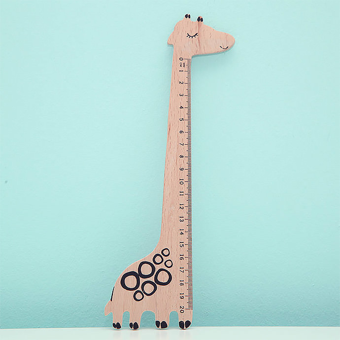 Wooden Giraffe Ruler from Red Berry Apple