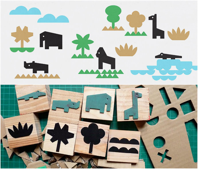Jungle Stamp Set by Heroine Paper Goods