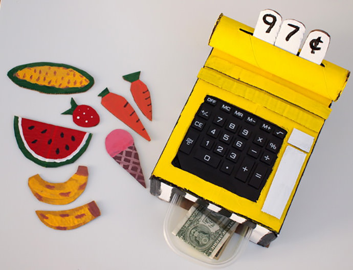 DIY Cardboard Cash Register