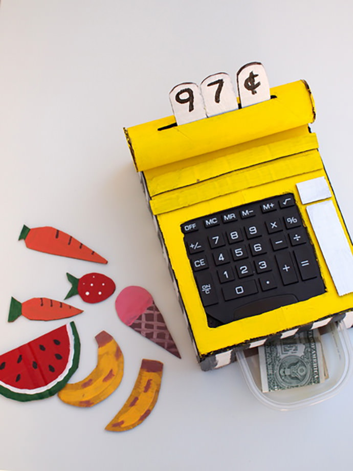 DIY Cardboard Cash Register