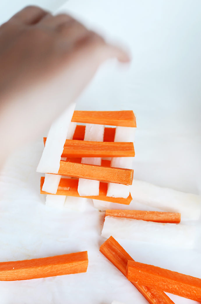 DIY Vegetable Jenga