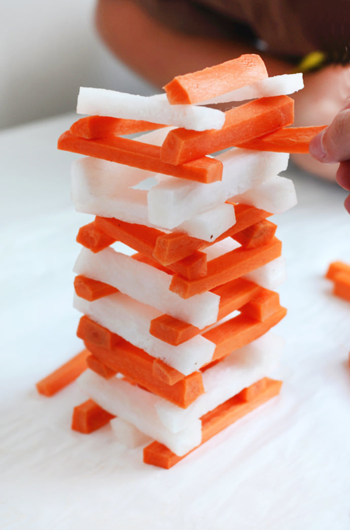 DIY Vegetable Jenga