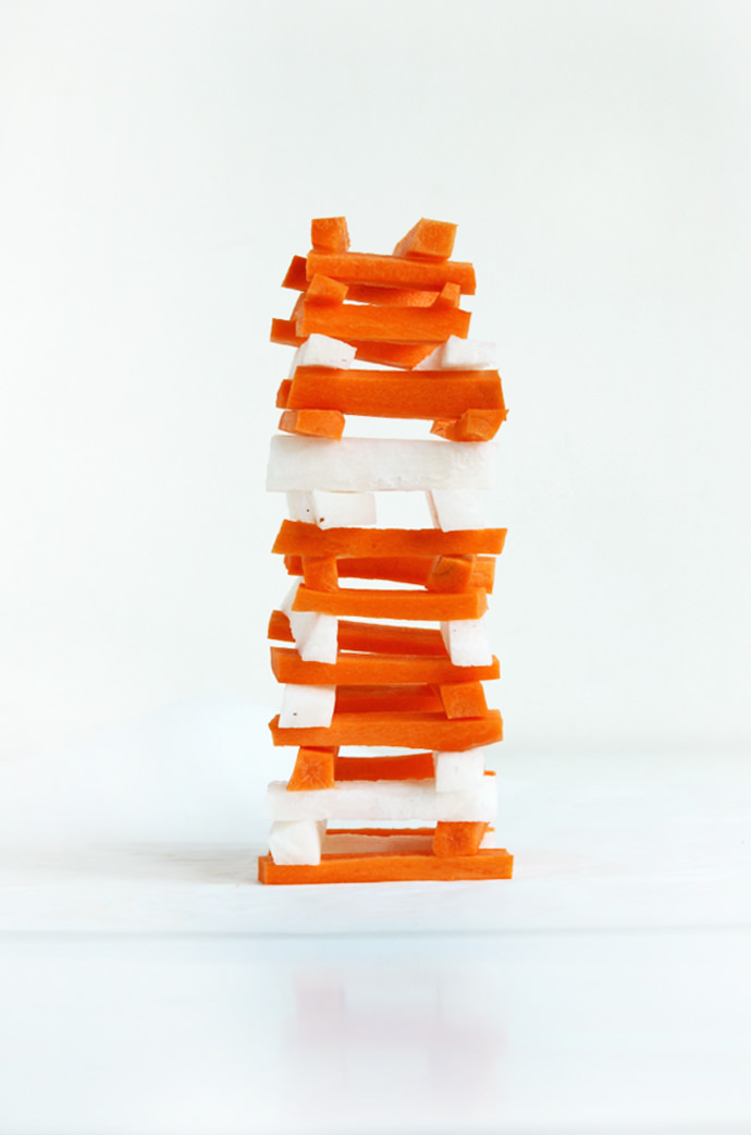 DIY Vegetable Jenga