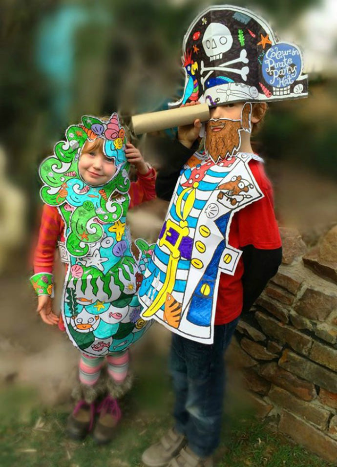 Color-In Fancy Dress Costumes from Eggnog 