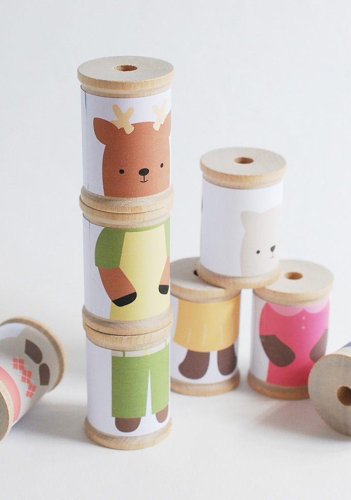 DIY Mix 'Em Up Animal Spools