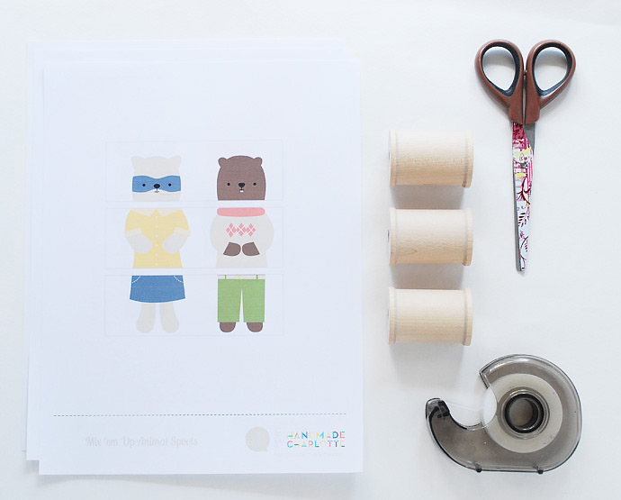 DIY Mix 'Em Up Animal Spools