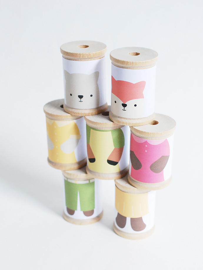 DIY Mix 'Em Up Animal Spools