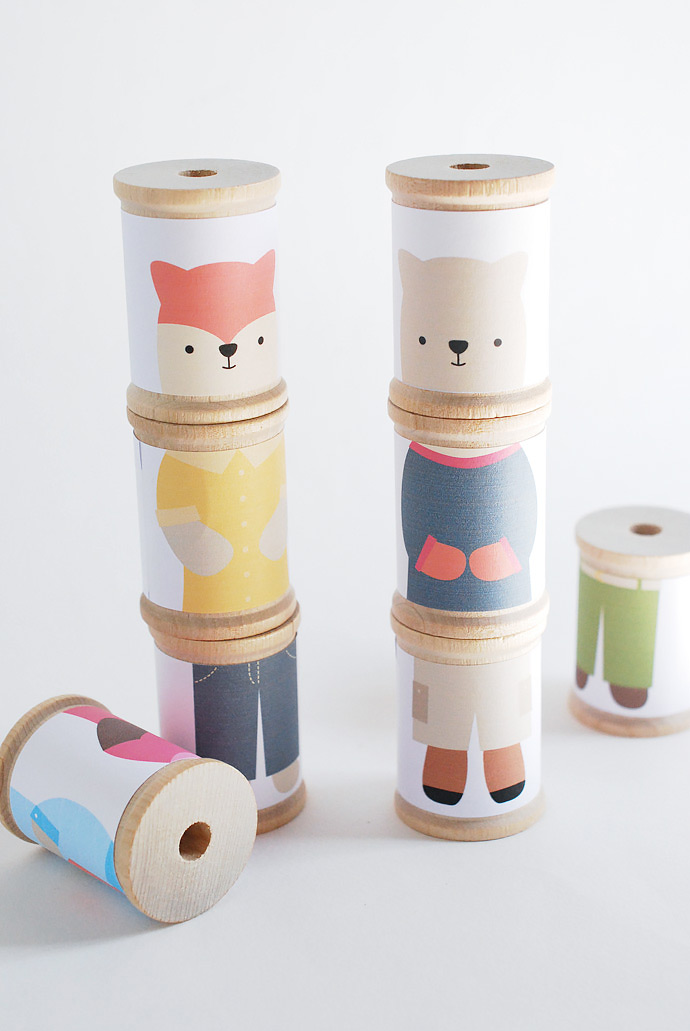 DIY Mix 'Em Up Animal Spools