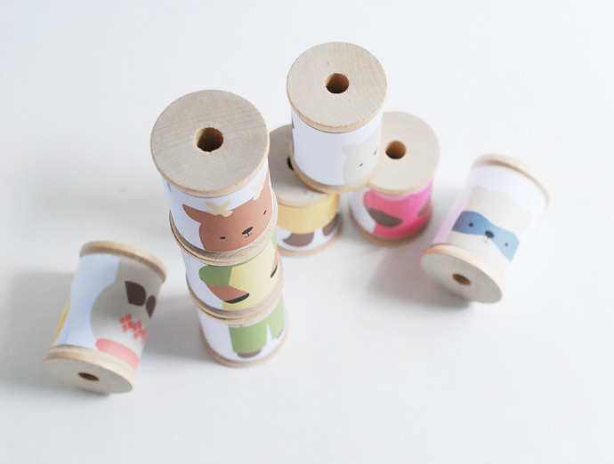 DIY Mix 'Em Up Animal Spools