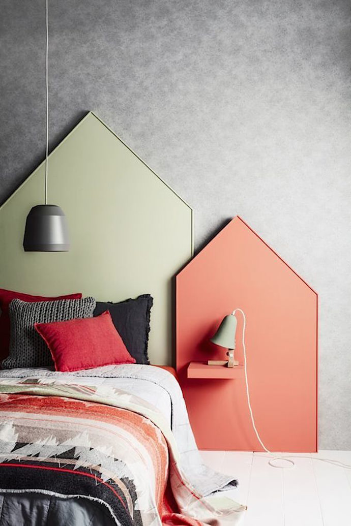 DIY Headboard Idea for Kids via Act Production