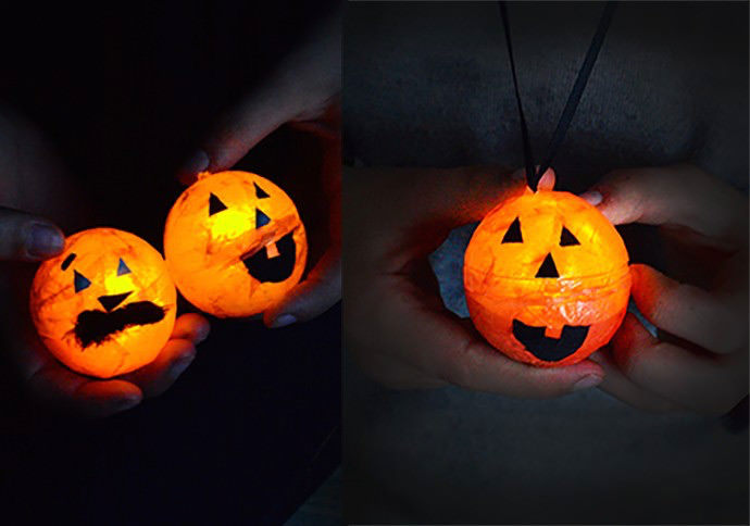 Halloween Pumpkin Light Necklaces