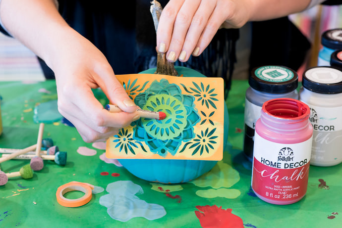 DIY Chalk Paint Mini Pumpkins