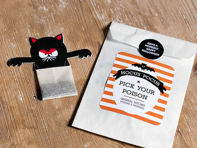 Spooky Halloween Tea Bag Printables