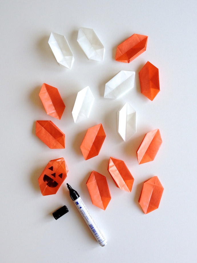 DIY Origami Halloween Lights