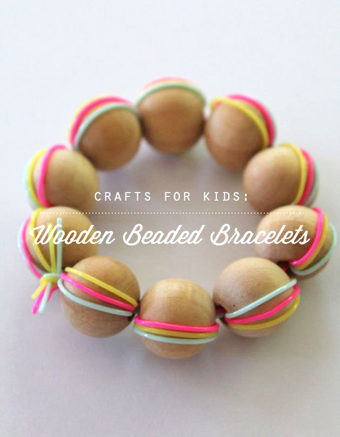 DIY Wooden Bead Bracelets (via Playful Learning)