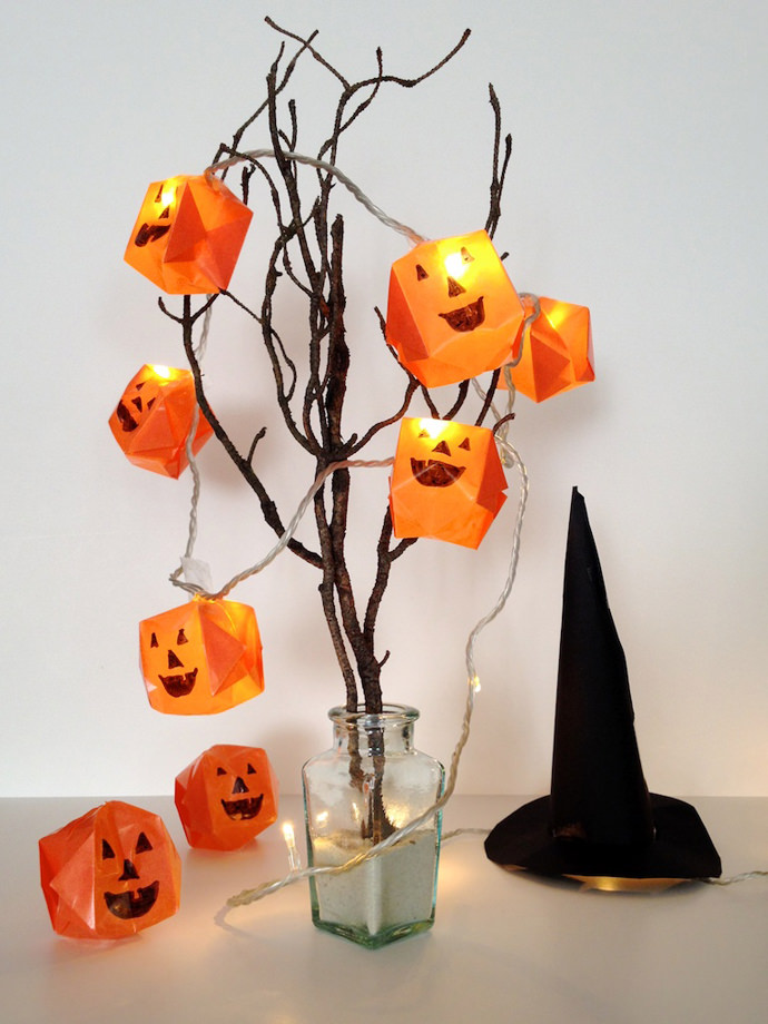 DIY Origami Halloween Lights