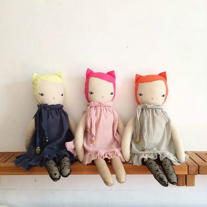 Perfect for the dark winter months, neon nina dolls by Boramiri