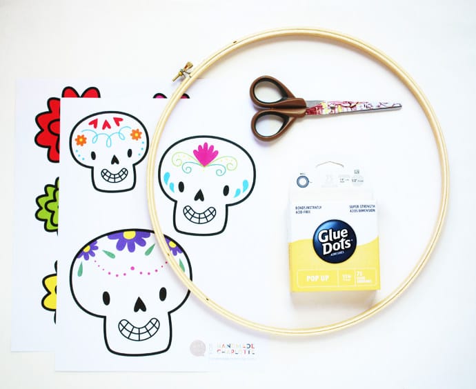 Printable Dia de los Muertos Wreath