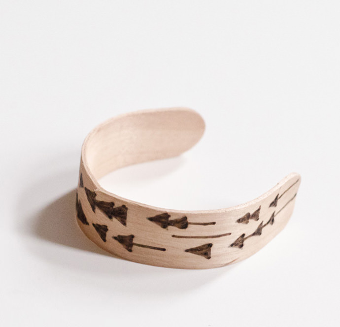DIY Wood Burned Bracelets (via Happiness Is Creating)