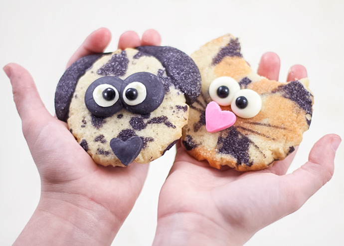 DIY Calico Cat and Dalmatian Cookies