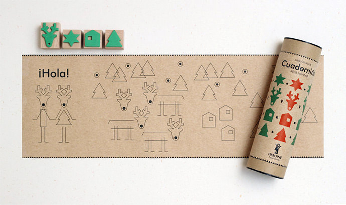 Perfect children’s stamp set for Christmas travels from Heroine Paper Goods