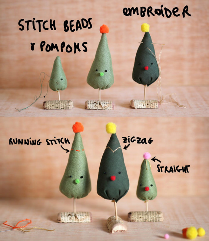 DIY Mini Christmas Trees