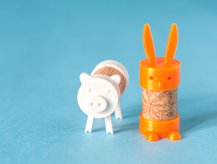 3D printable cork animals for kids