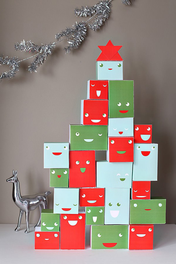 Stackable Advent Calendar Printable by Smallful