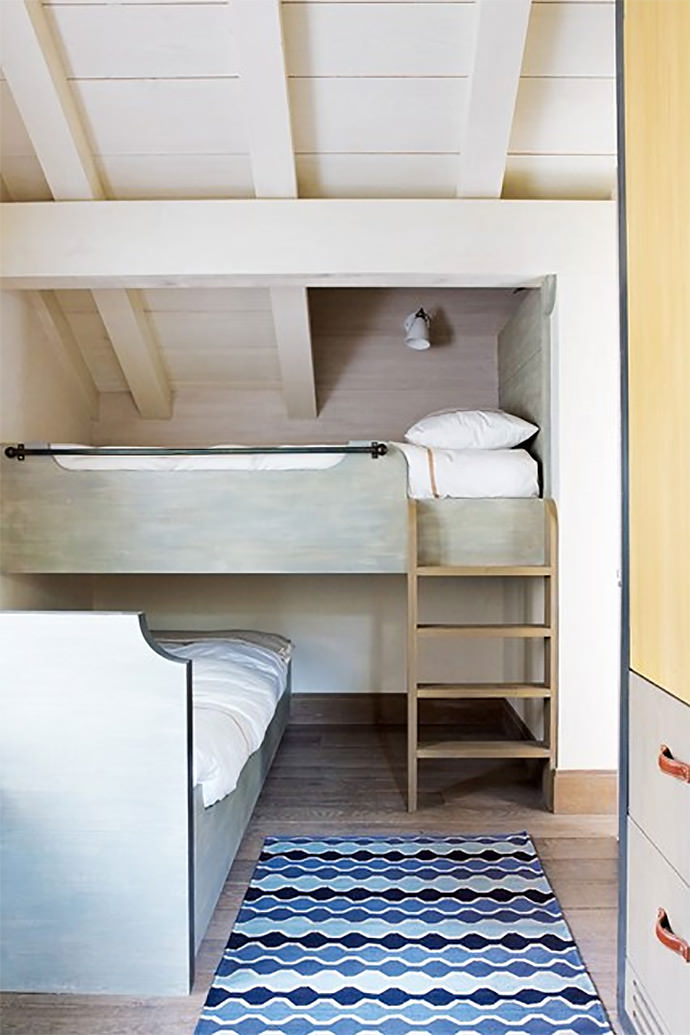 Uniquely Stacked Bunk Beds