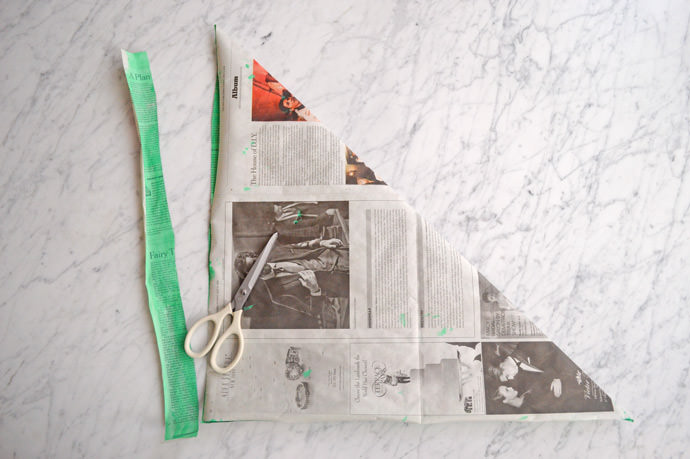 Recycled Newspaper Holiday Decorations